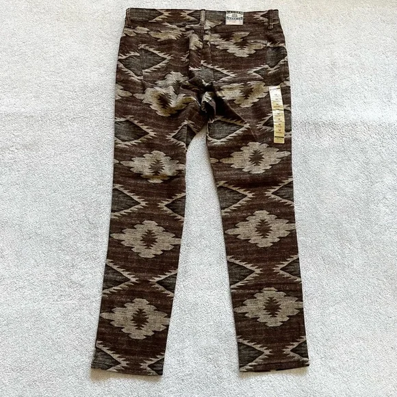 LAUREN RALPH LAUREN NWT SOUTHWEST BOHO PANTS SIZE 14 Modern Skinny Yellowstone - Picture 2 of 9